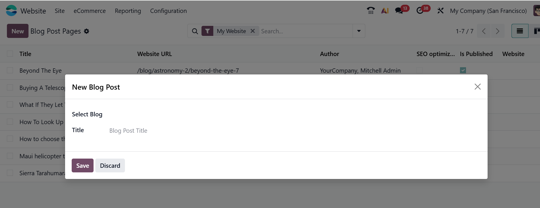 Odoo 19 Project