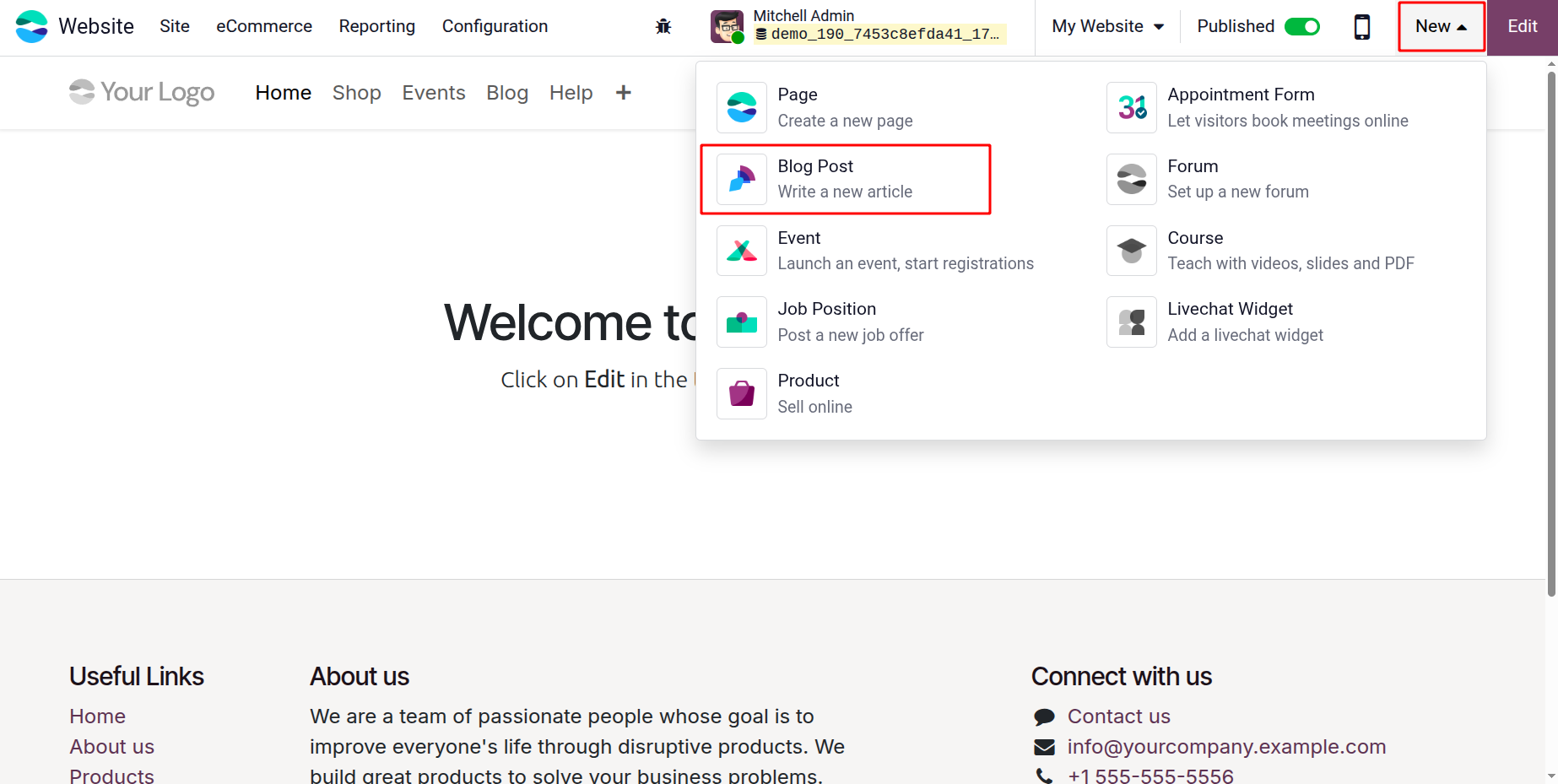 Odoo 19 Project