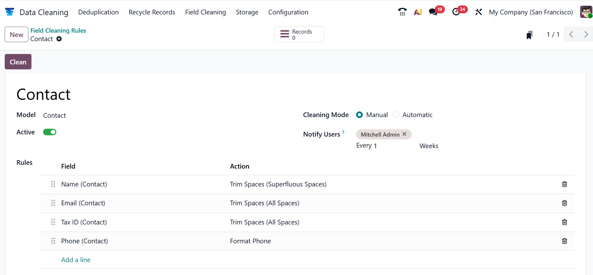 Odoo 19 Project