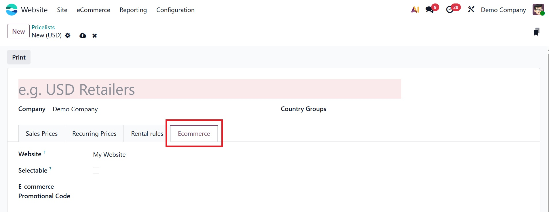 Odoo 19 Project
