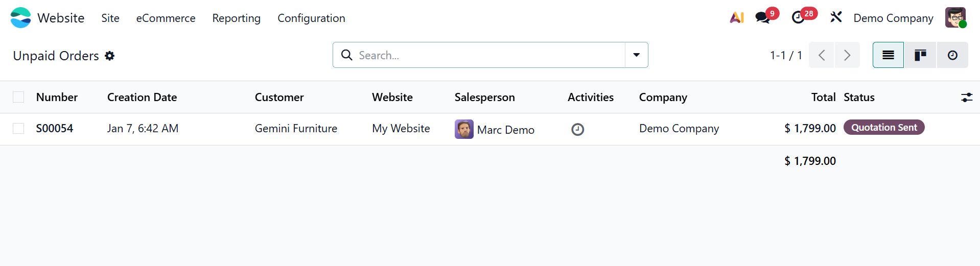 Odoo 19 Project