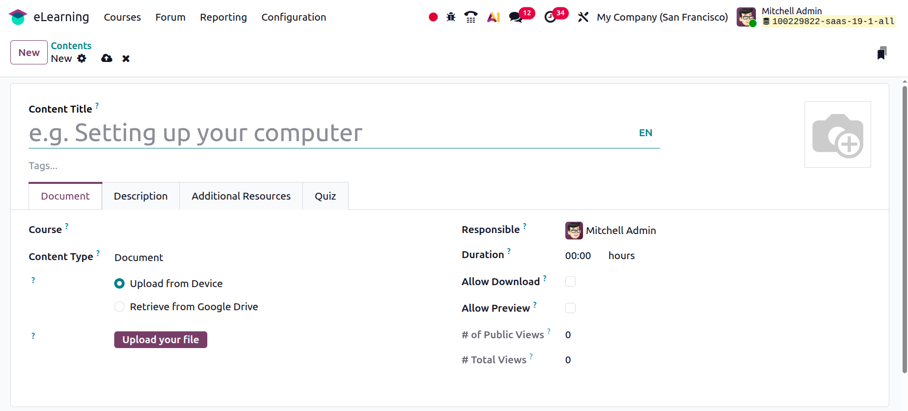 Odoo 19 Project