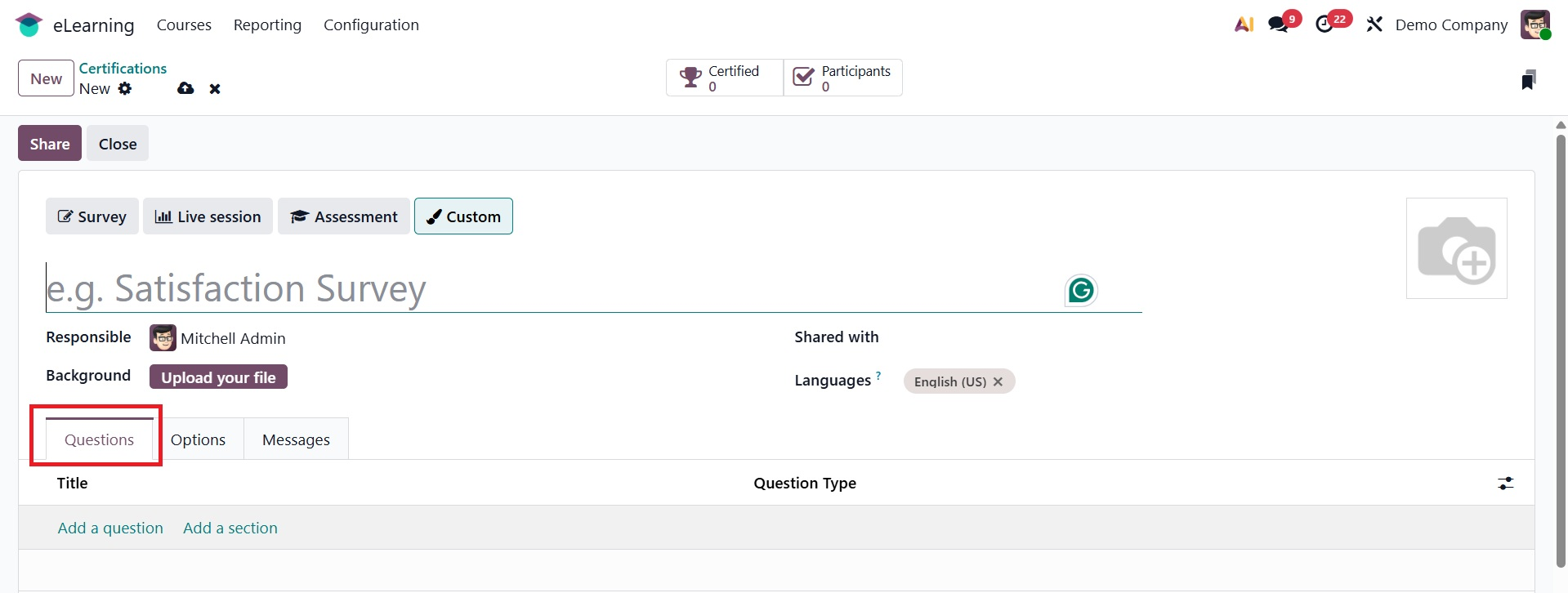 Odoo 19 Project