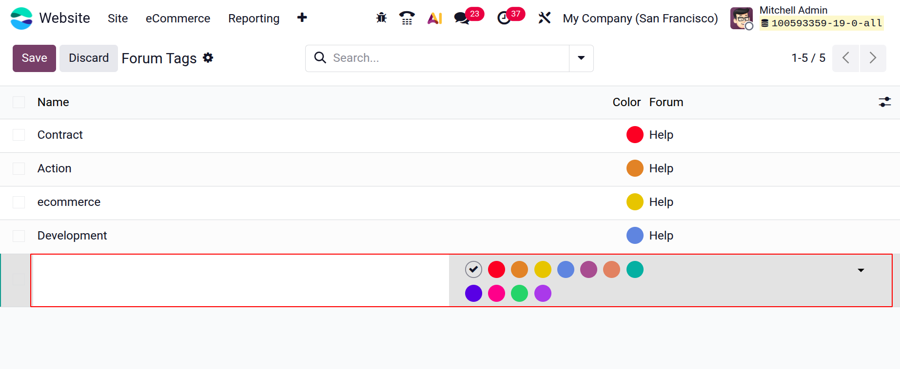 Odoo 19 Project