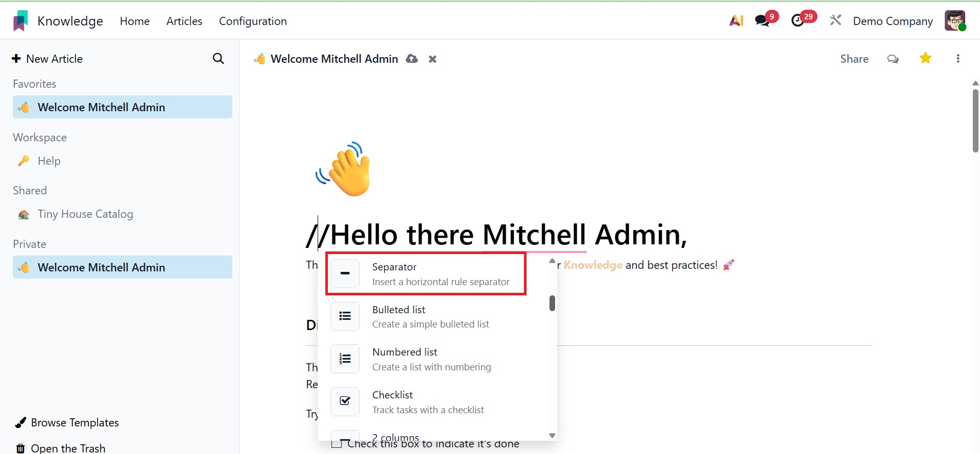 Odoo 19 Project