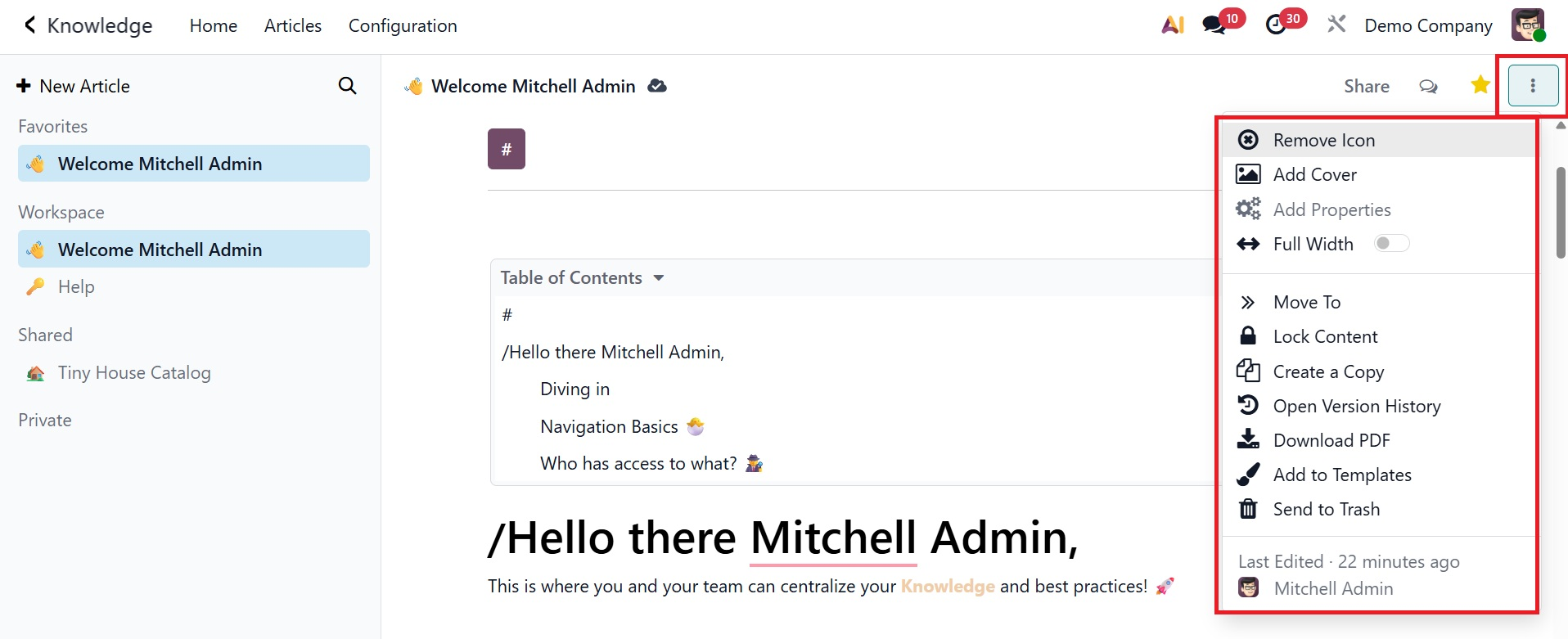 Odoo 19 Project