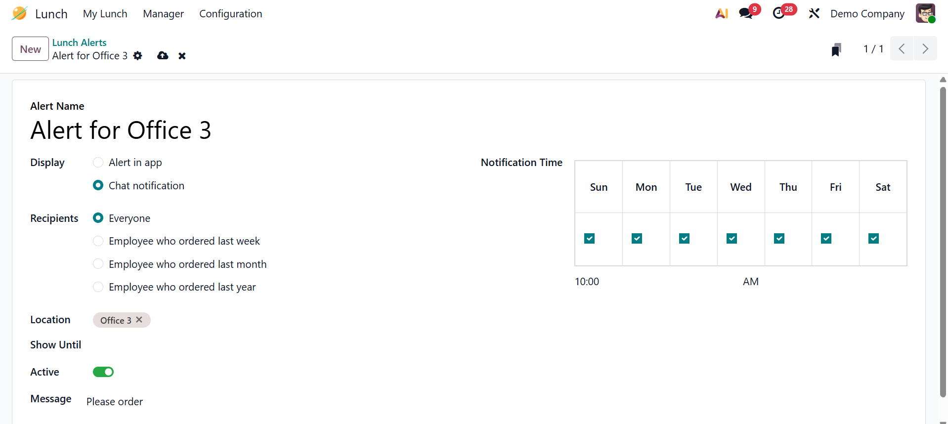 Odoo 19 Project