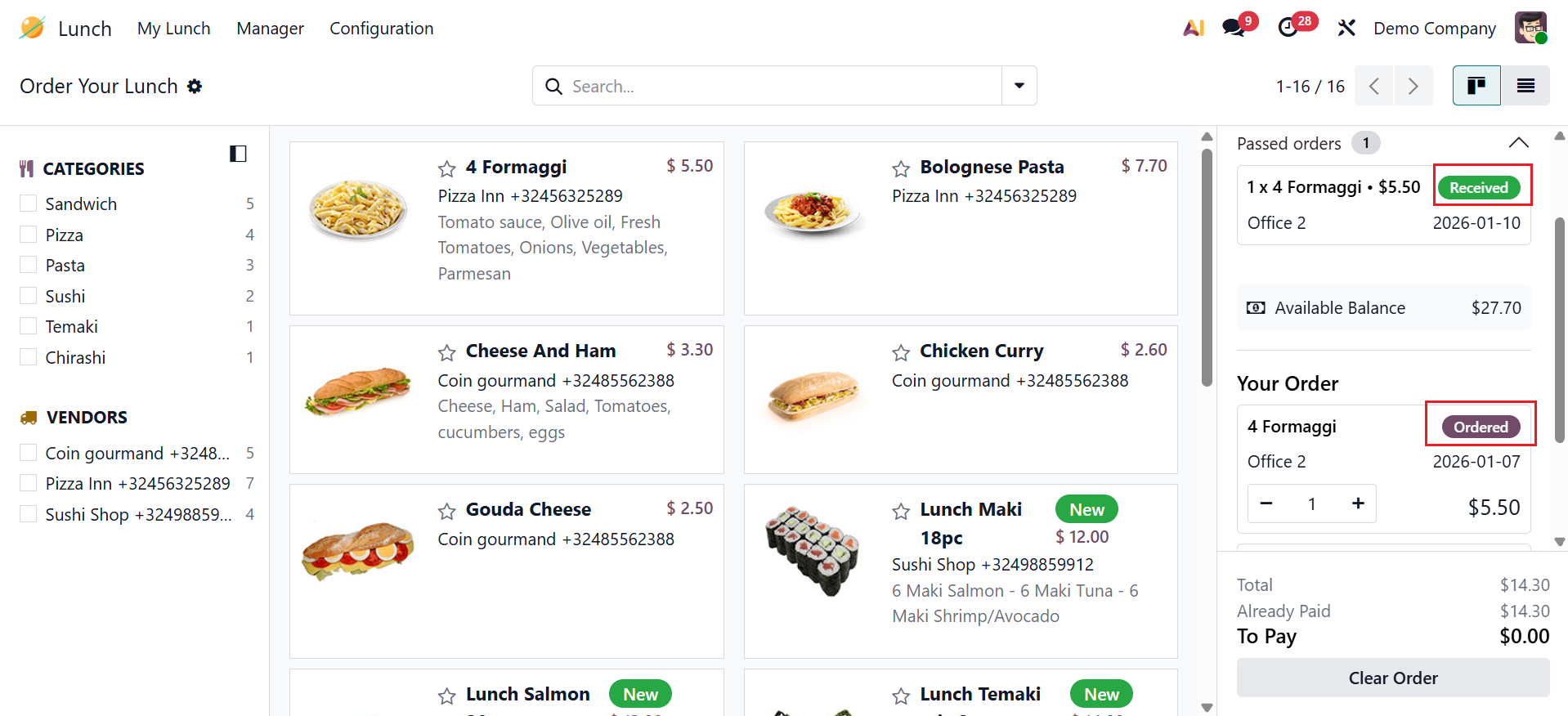 Odoo 19 Project