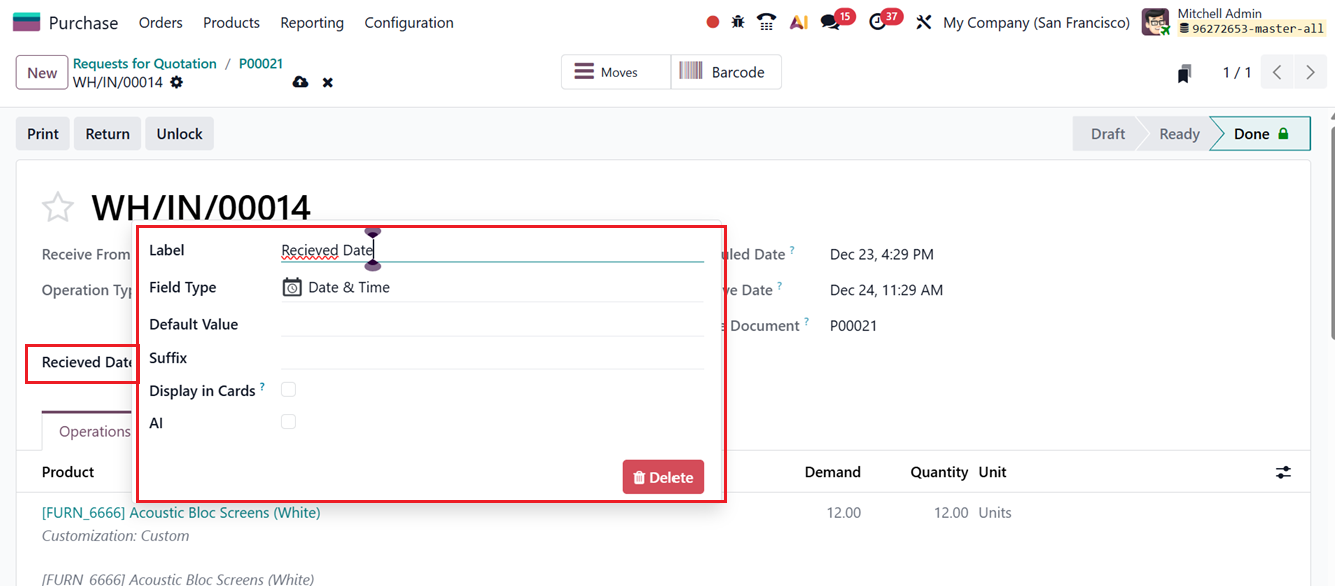 Odoo 19 Project