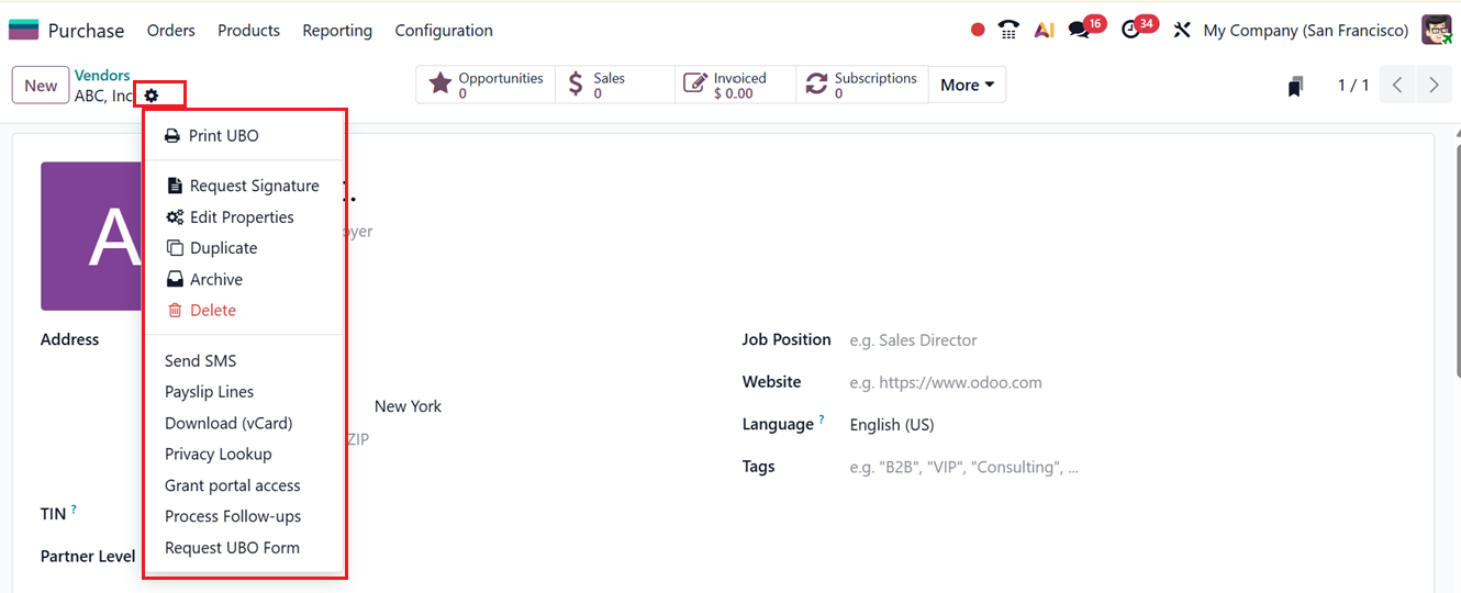 Odoo 19 Project