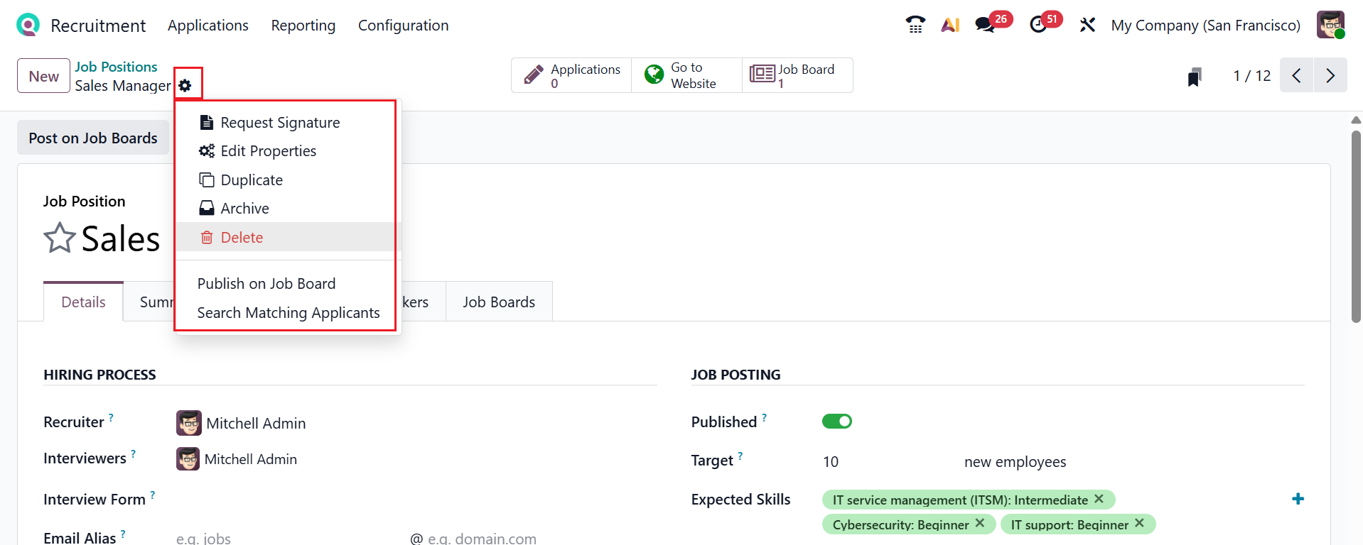 Odoo 19 Project
