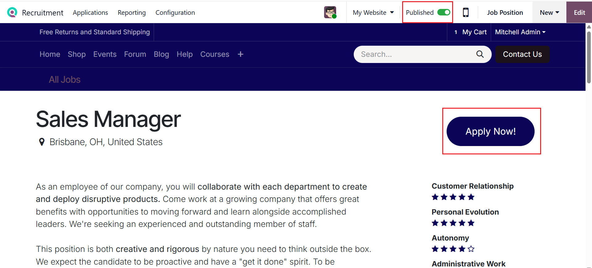 Odoo 19 Project