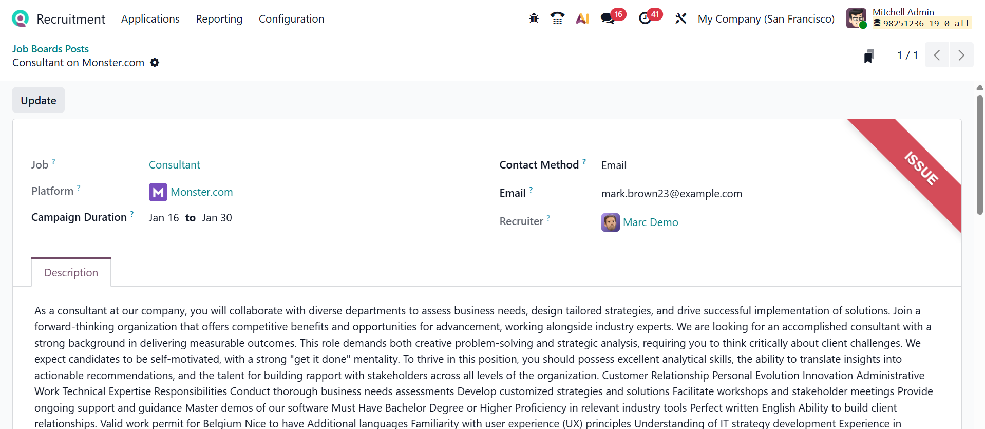 Odoo 19 Project