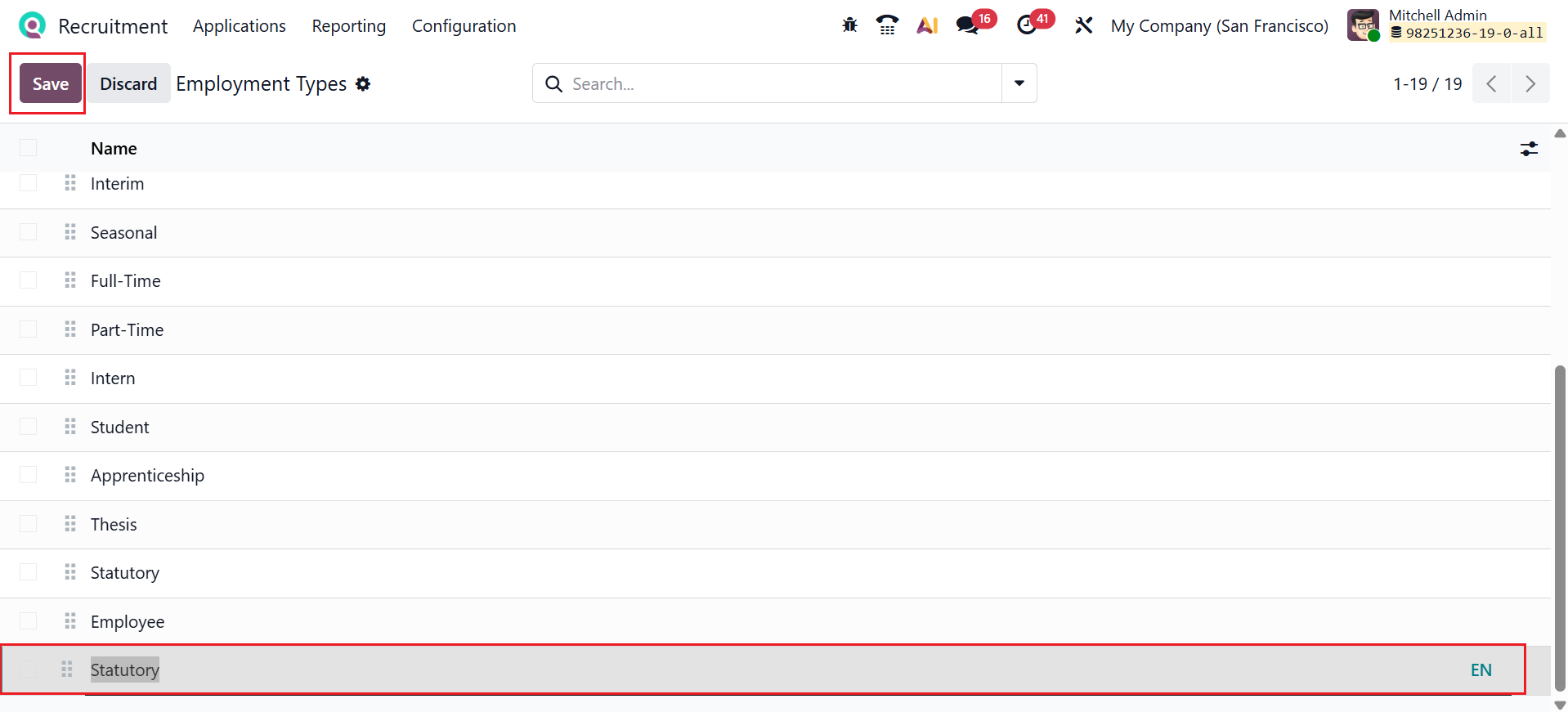 Odoo 19 Project