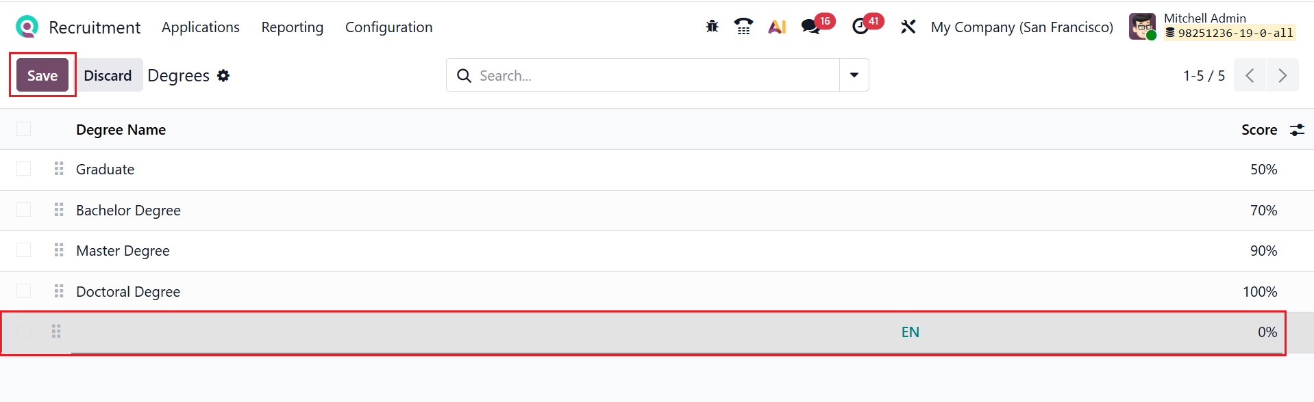 Odoo 19 Project