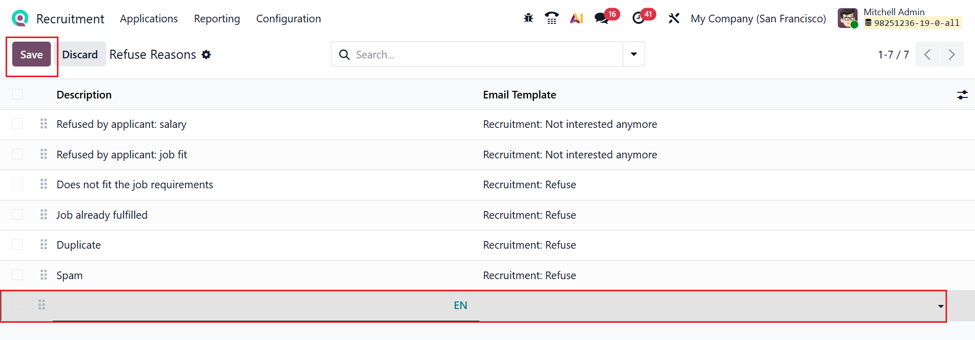 Odoo 19 Project