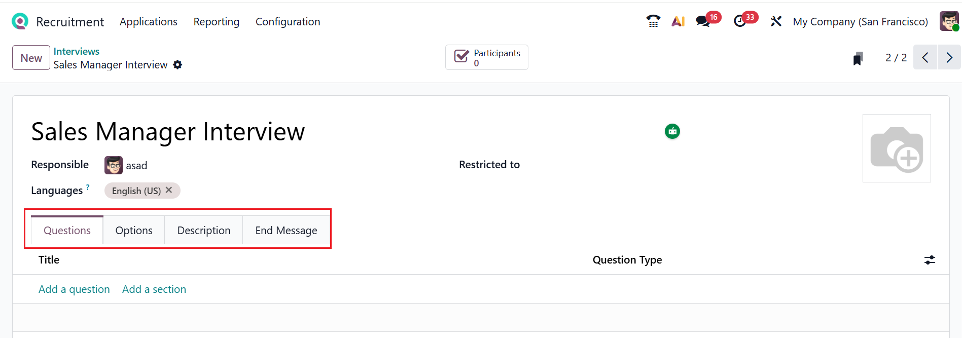 Odoo 19 Project