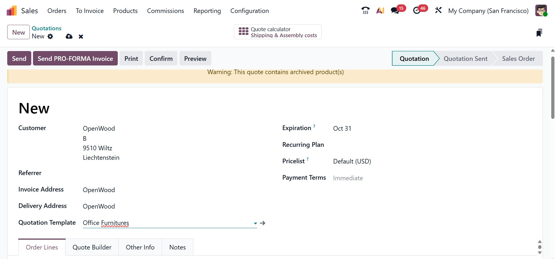 Odoo 19 Project