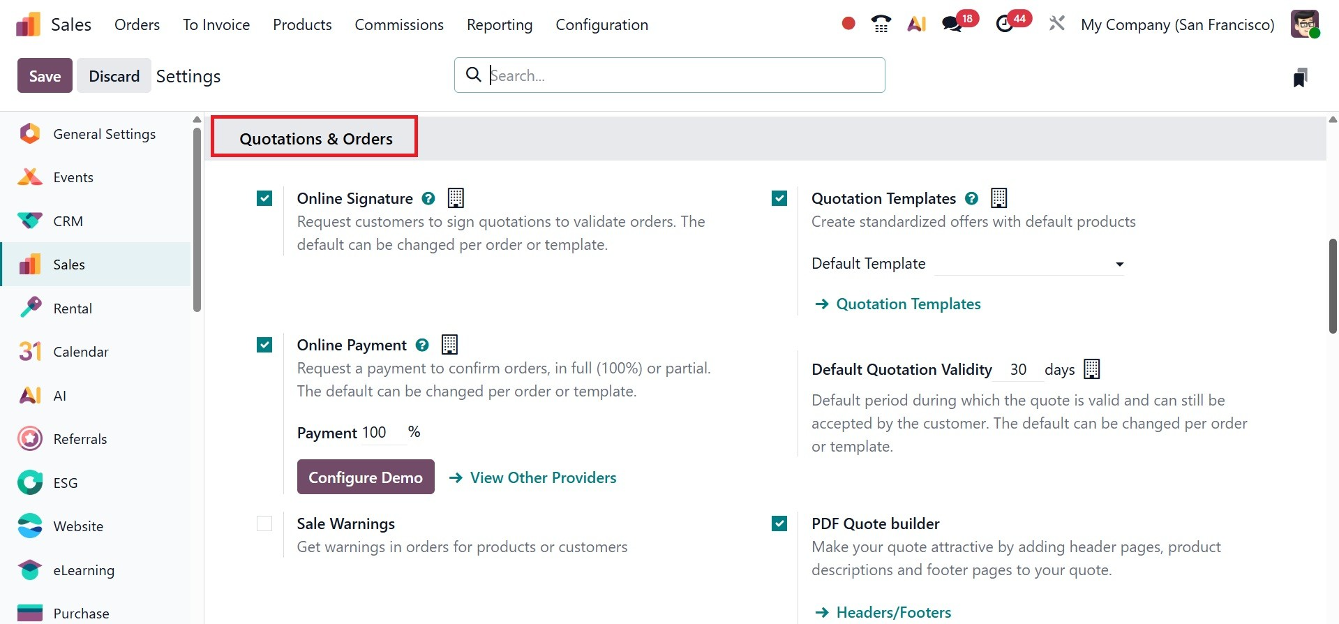 Odoo 19 Project