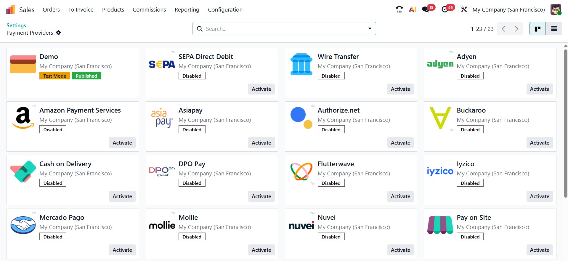 Odoo 19 Project