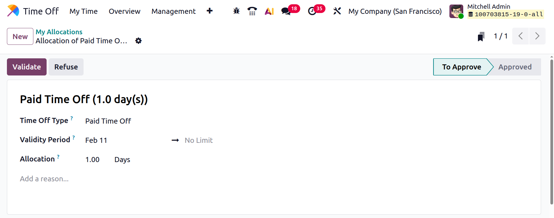 Odoo 19 Project