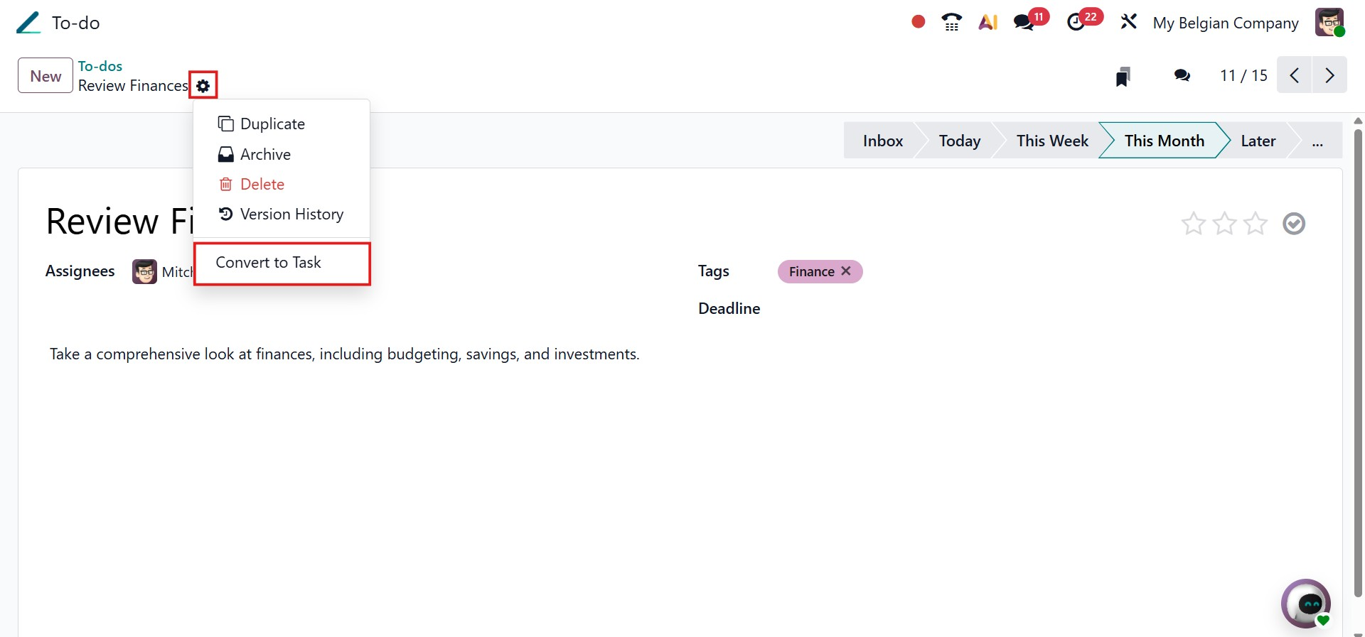 Odoo 19 Project