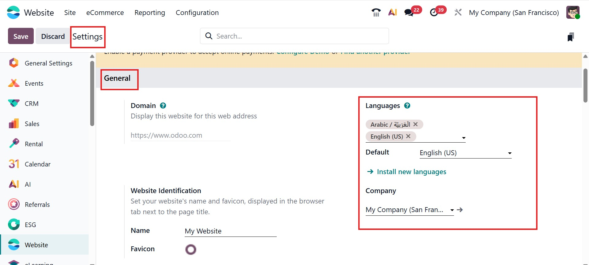 Odoo 19 Project