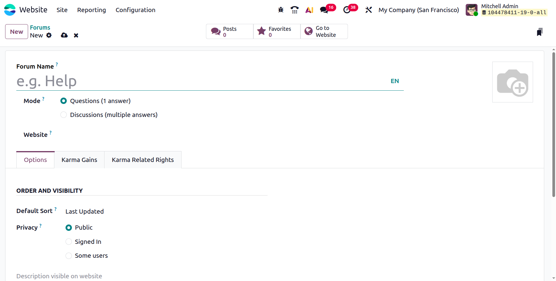 Odoo 19 Project